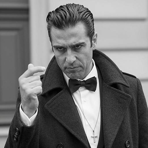 Intense Monochrome Portrait of a Man