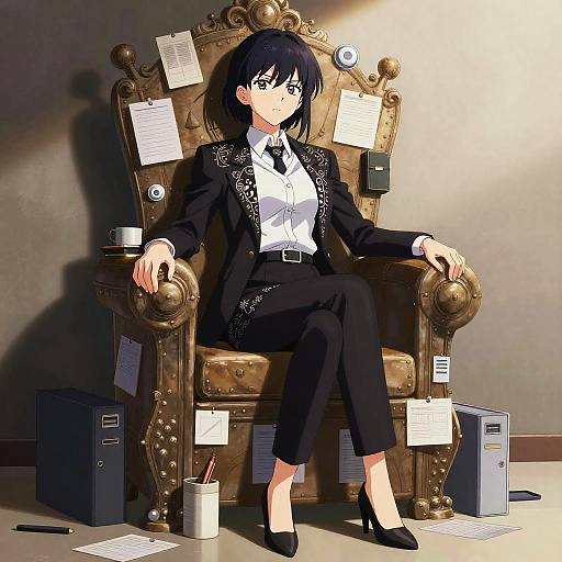 Determined Girl Boss Anime Protagonist