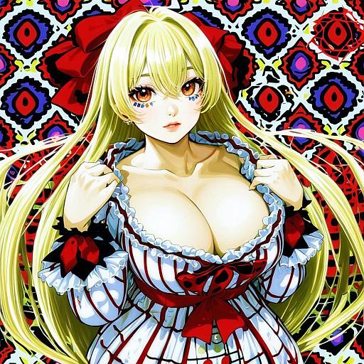 Illustration of Arihara nanami, riddle joker in the style of Mitsurugi sugar