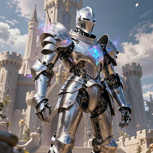 Robotic Knight Guarding Magical Castle
