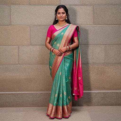 Indian Woman in Traditional Sari