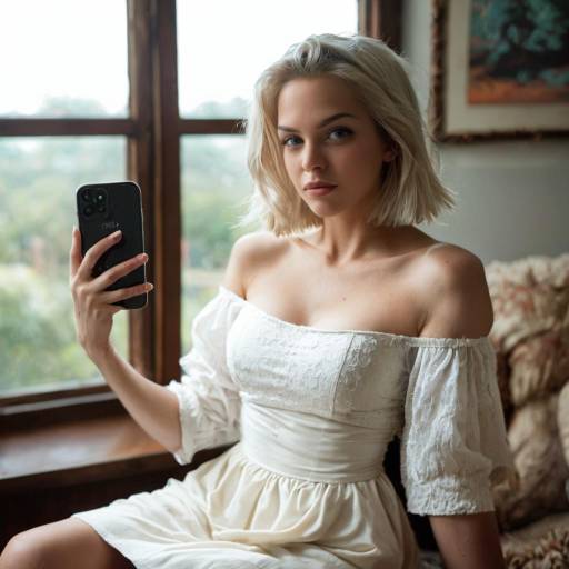 Realistic Portrait of a Blonde Girl