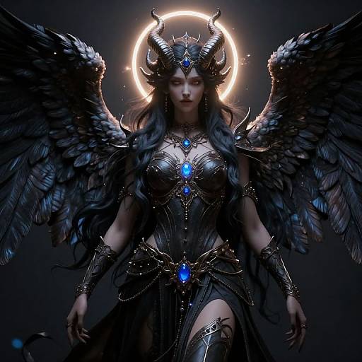 Epic Faceless Nephalem with Angel Wings