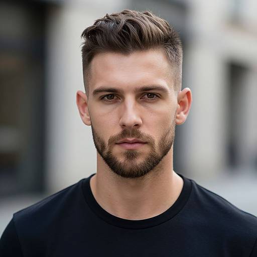 Modern European Man with Curtain Haircut