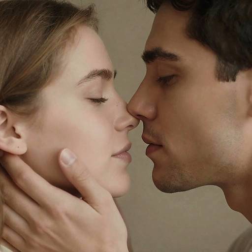 Intimate Close-up of Couple's Connection