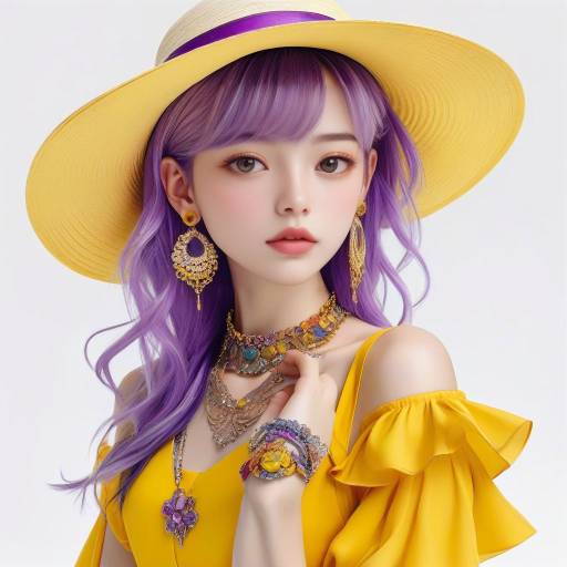 Artistic Woman in a Yellow Dress