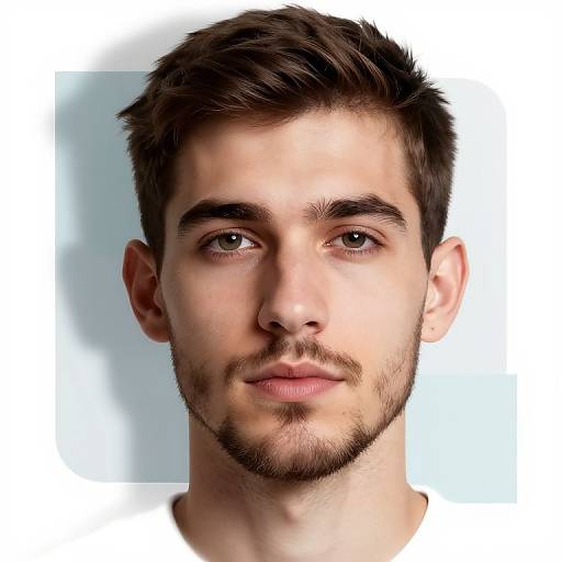 Detailed Digital Portrait with Stubble Brush