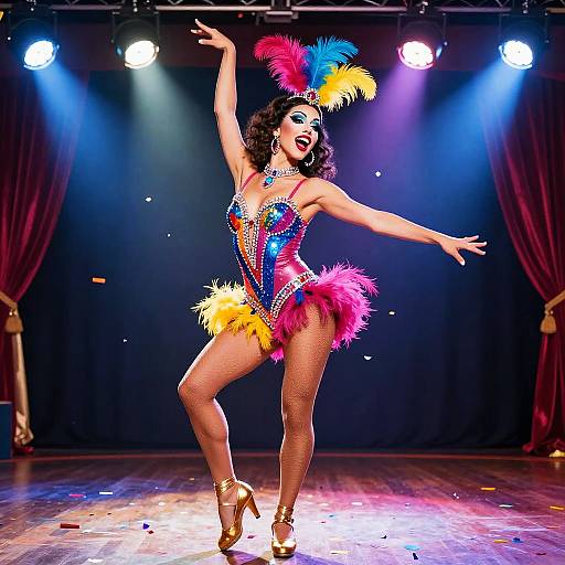 Vibrant Glamorous Cabaret Juggler