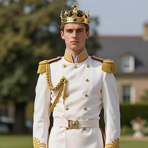 Regal Prince Charming in Military Uniform