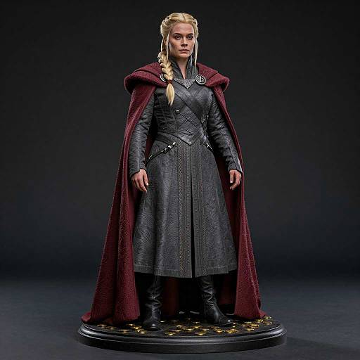 Game of Thrones Female Statue with Red Cape