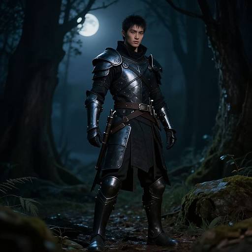 Stealthy Male Fantasy Rogue Armor