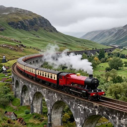 Hogwarts Express on Glenfinnan Viaduct