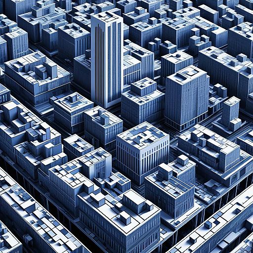 Intricate Circuitry Cityscape Design