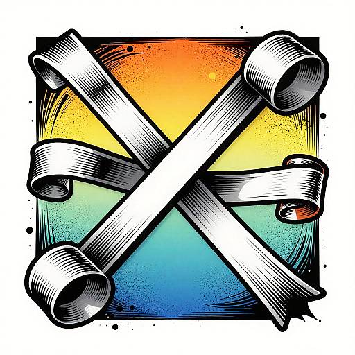 Escher-Inspired Graphic Novel Ribbons