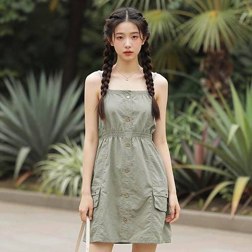 Two-Strand Braids in Botanical Garden