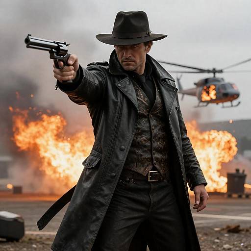 Intense Action Scene with Explosions