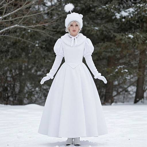 Elegant Snow Fairy Costume Design