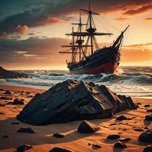 Antique Sextant on Windswept Beach Antique Sextant on Windswept Beach