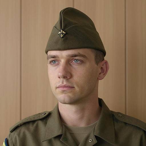 Soldier in Uniform with Emblem