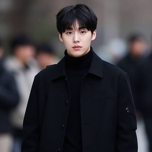 Realistic Kpop Fashion Male Portrait