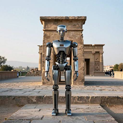 Enigmatic Robot at Temple of Debod