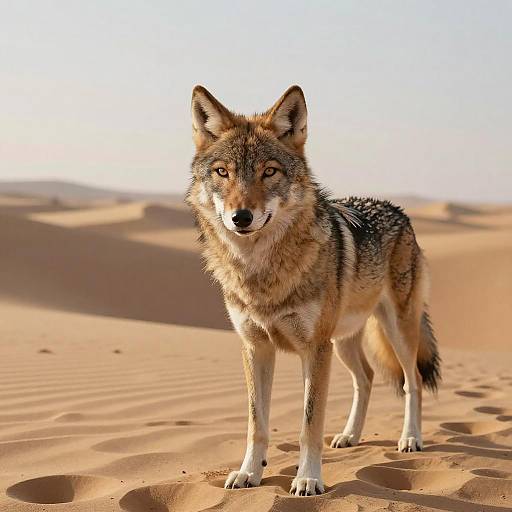 Feral Wolfling in Desert Dunes