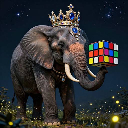 Surreal Elephant's Majestic Perspective