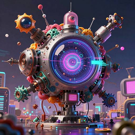 Surreal Futuristic AI Synthwave Fusion