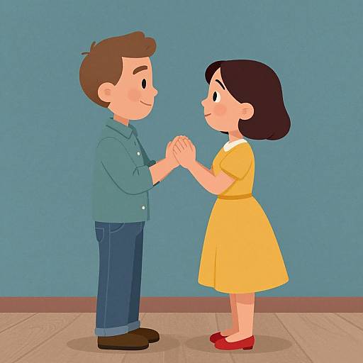 Warm Reunion Between Cartoon Characters