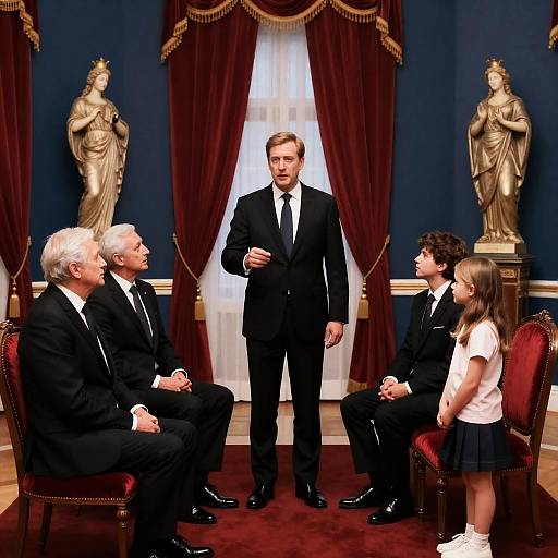 Formal Gathering in a Luxurious Room