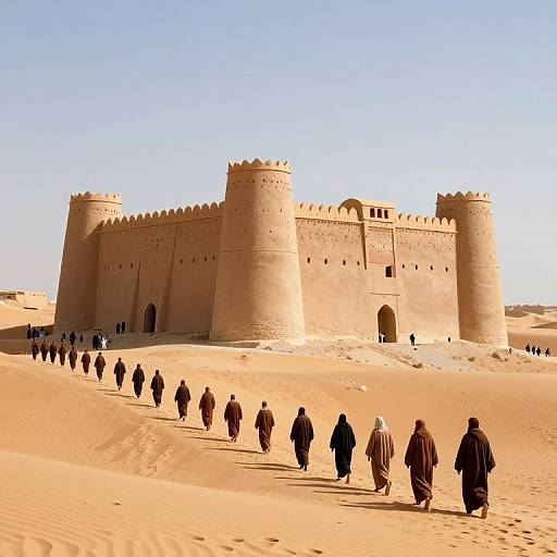 Majestic Desert Sandstone Fortresses