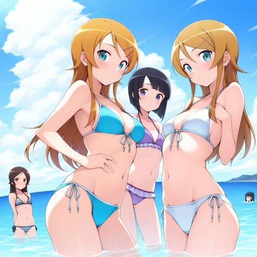 Outdoor Scene with Multiple Girls