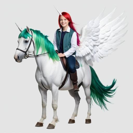 Majestic Pegasus with Vibrant Hair