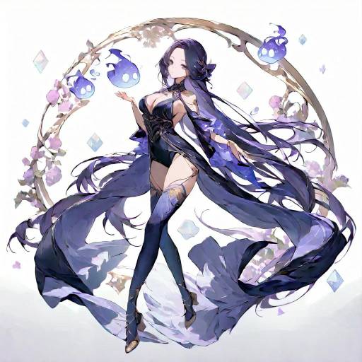 Graceful Enchantress in Lush Lavender Hues