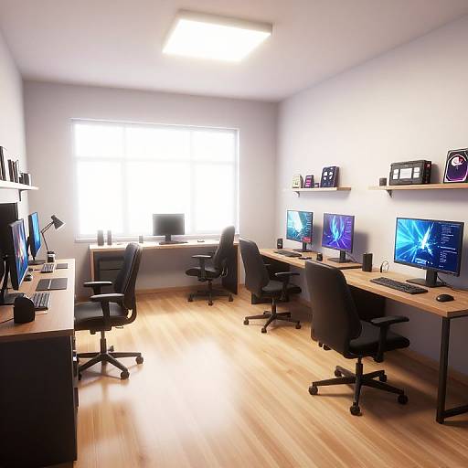 3D Anime Gaming Room Render
