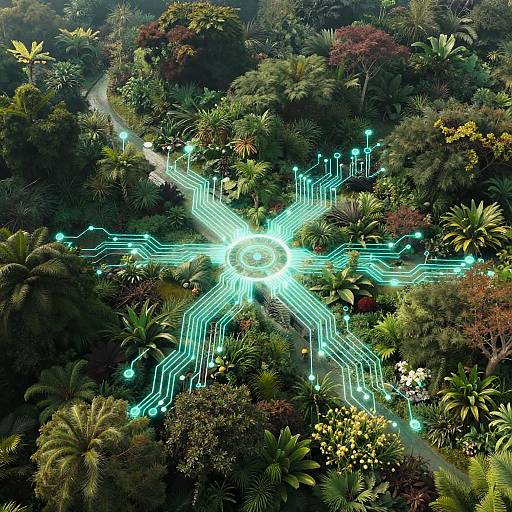 Surreal Tech-Nature Landscape Generator