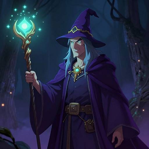 Bioluminescent Dadaist Wizard Art