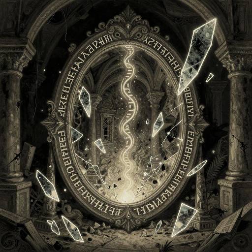 Enchanted Mirror in Dark Fantasy