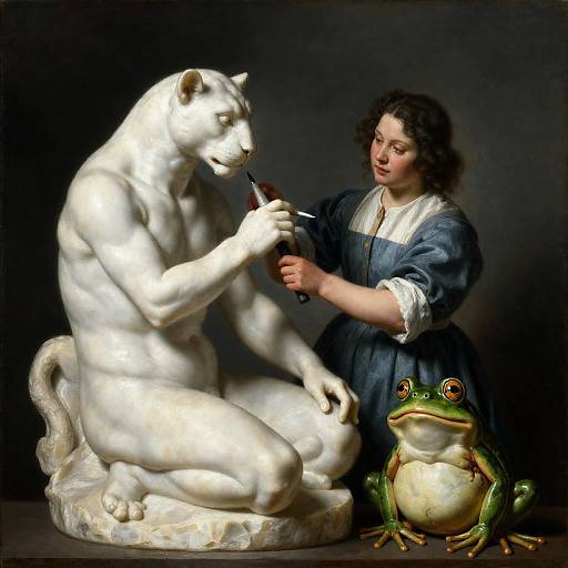 Panther Sculptor in 17th Century Style