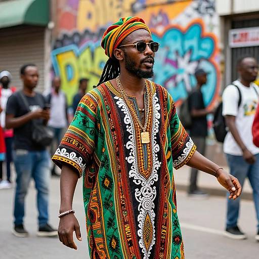 Rhasta Urban Vibes Amid Graffiti