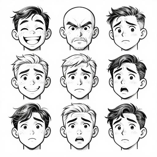 Emotional Expressions Close-Up Portraits