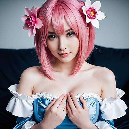 Vibrant Anime Cosplay with Pink Hair