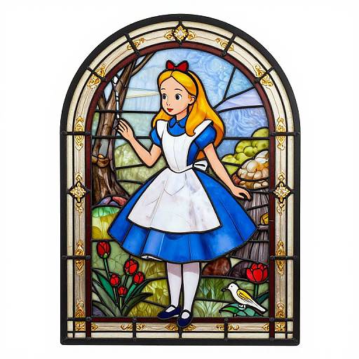 Cheshire Cat Stained Glass Art