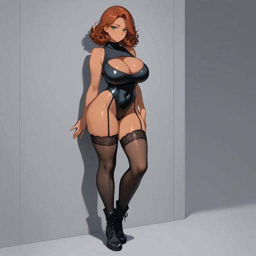 Curvy Woman in Highleg Leotard Curvy Woman in Highleg Leotard