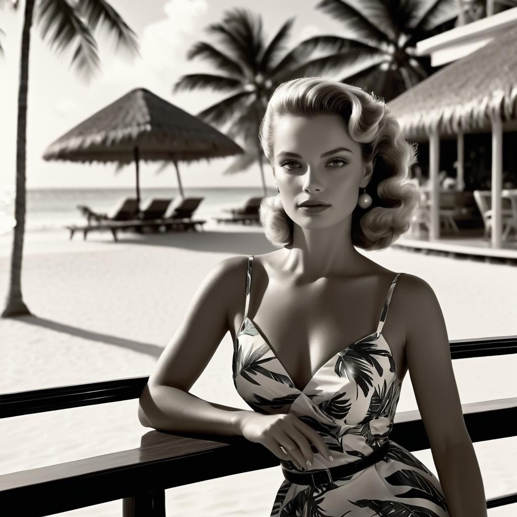 Vintage Vogue Beachfront Café Beauty