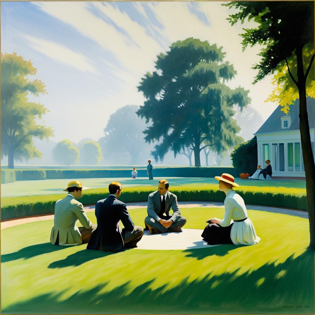 Garden Dialogues: Hopper Meets Monet