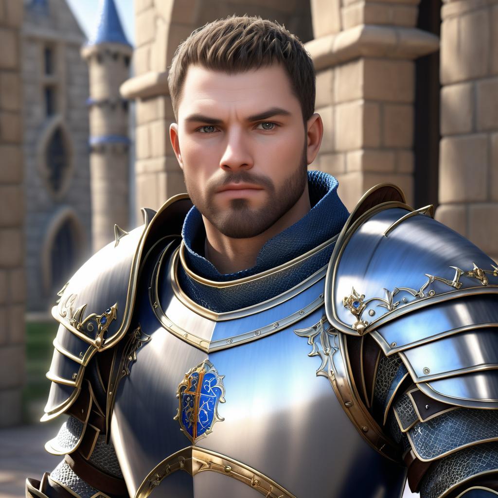 Realistic Knight Henry in Glorious Armor