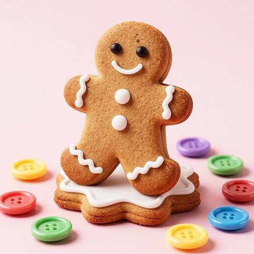 Hyper-Realistic Gingerbread Men Stack