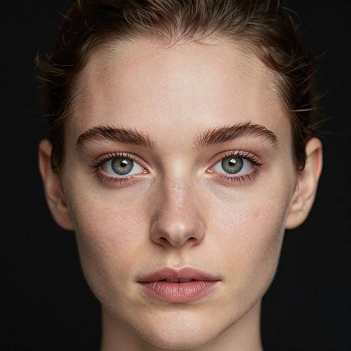 Close-up Portrait of Woman with Blue Eyes