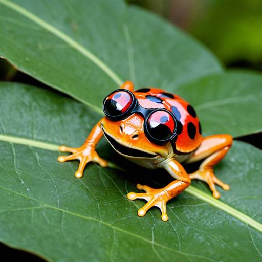 Vibrant Orange Frog with Stunning Details Vibrant Orange Frog with Stunning Details